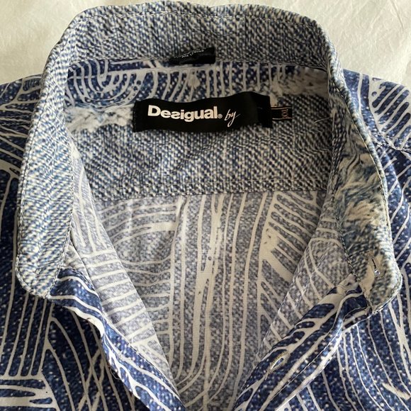 Desigual (Spain) - Blue/White Patterned, XXL - Picture 6 of 6